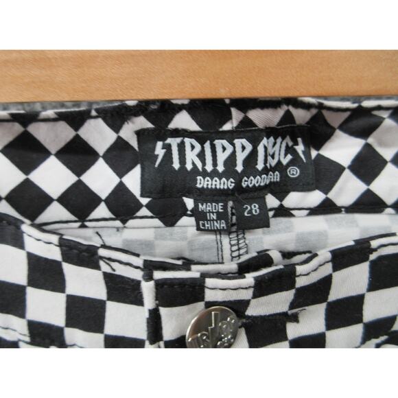 NWT Tripp NYC Daang Goodman Plus Size 28 Checkerboard Skinny Pants HOT TOPIC - Picture 6 of 16